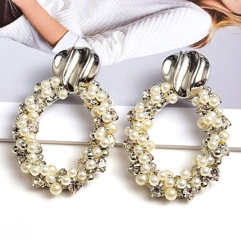 Fashion Earrings ZA Exaggerated Pearls