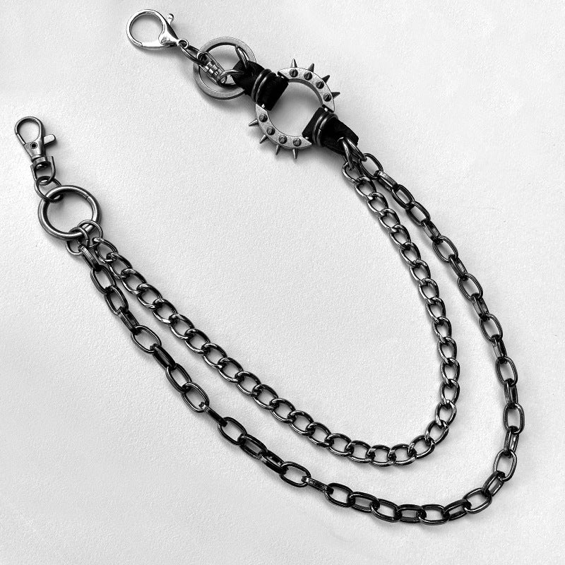 High Street Dark Street Cool Handsome Alloy Chain Rock Fashion Waist Chain