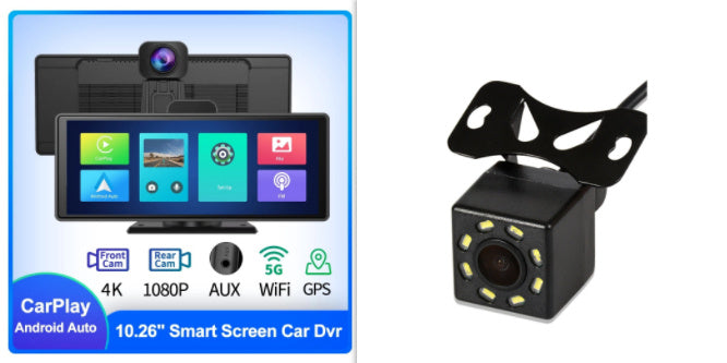 Smart Screen Front And Back Dual Recording 1080P Streaming Media Mobile Phone Projection Carplay Recorder