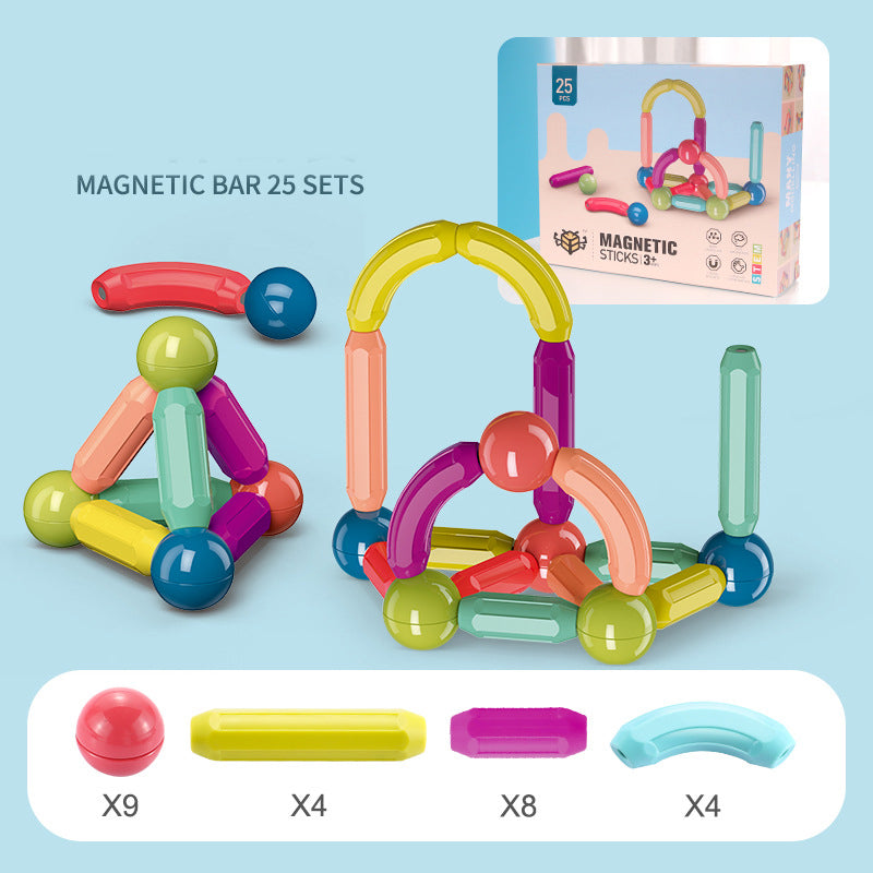 婴儿玩具磁力棒积木游戏磁铁儿童套装儿童磁铁儿童磁性玩具积木
