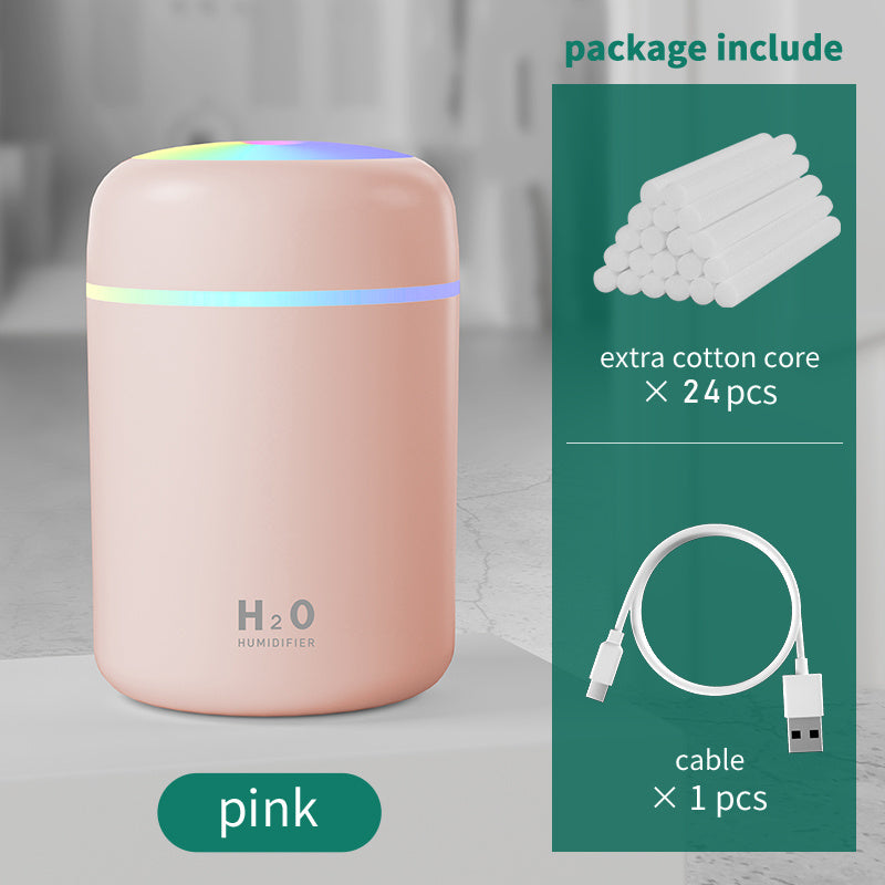 Home Car Charging Colorful Air Humidifier Usb Water Replenishment