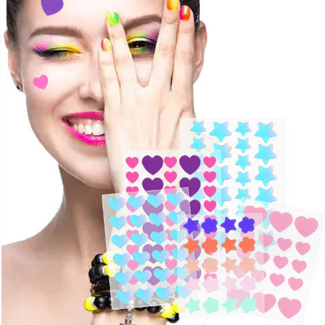 Colored Loving Heart Facial Hydrocolloid Acne Patch