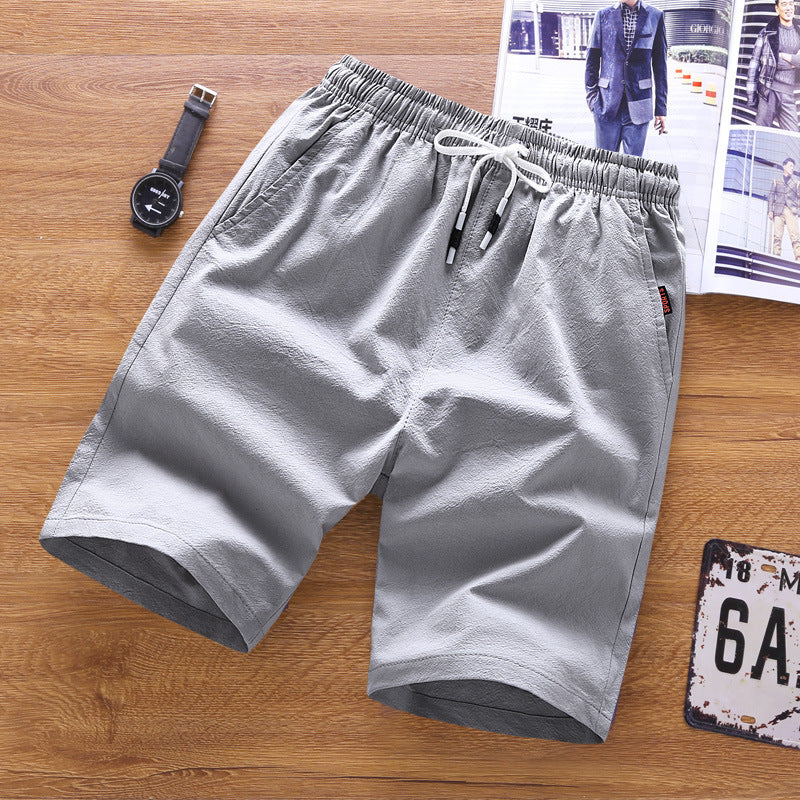 Summer Men's Cotton Shorts Casual Five Pants Summer Beach Pants