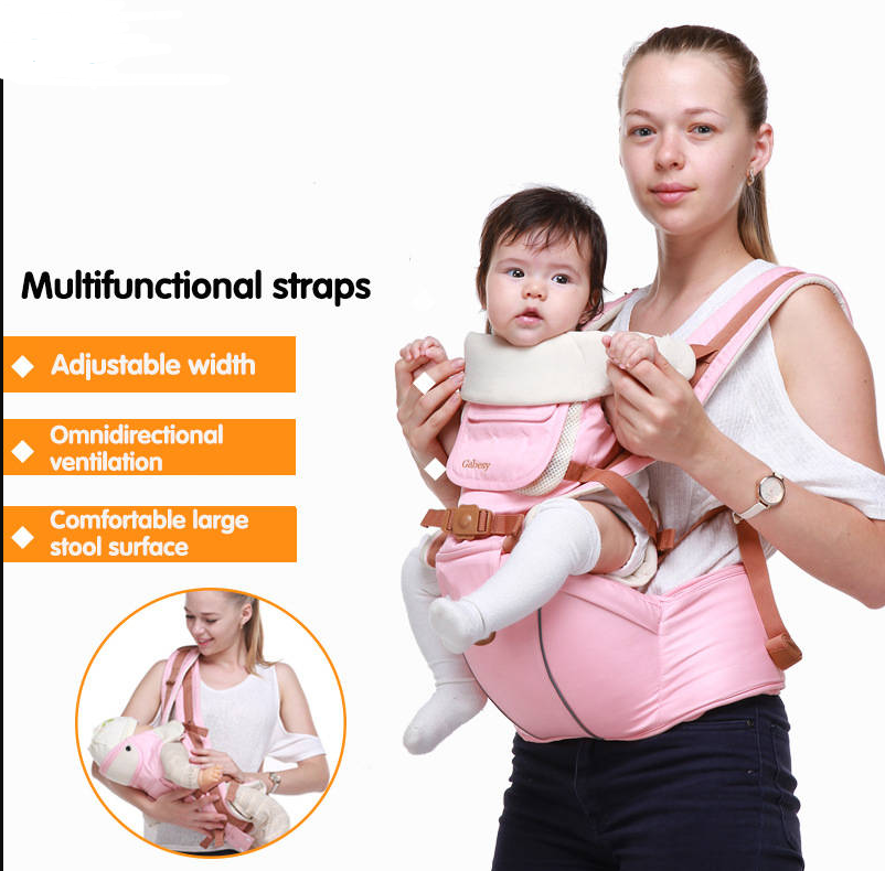 Portabebés multifuncional y transpirable, tirachinas ergonómico para bebé, cinturón ajustable, correa de viaje para recién nacido, taburete trasero para la cintura de la madre