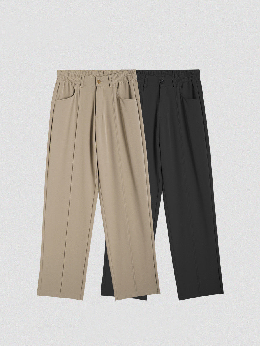 Pantalones casuales de color sólido de moda para hombres