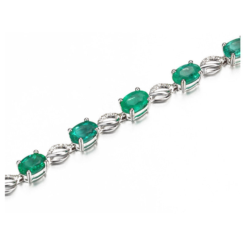 Creative Emerald Bracelet Emerald Silver Jewelry