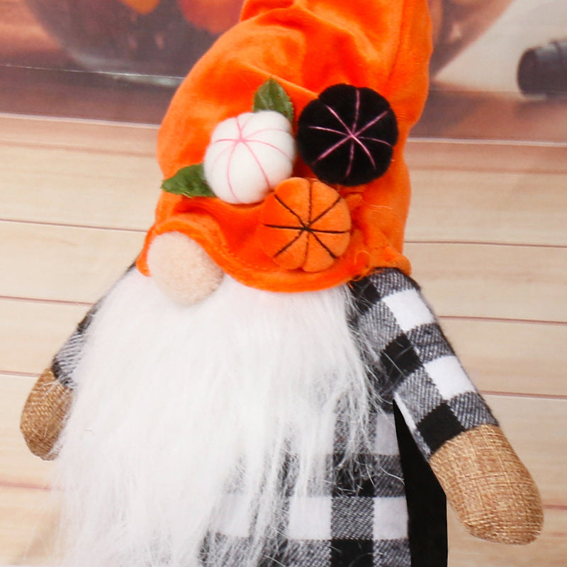 Pumpkin Maple Leaf Faceless Doll Thanksgiving Gift Ornament