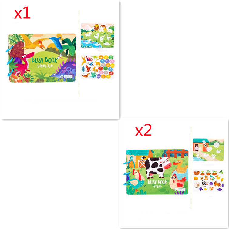 Children's Busy Book Educational Toys Repeated Paste