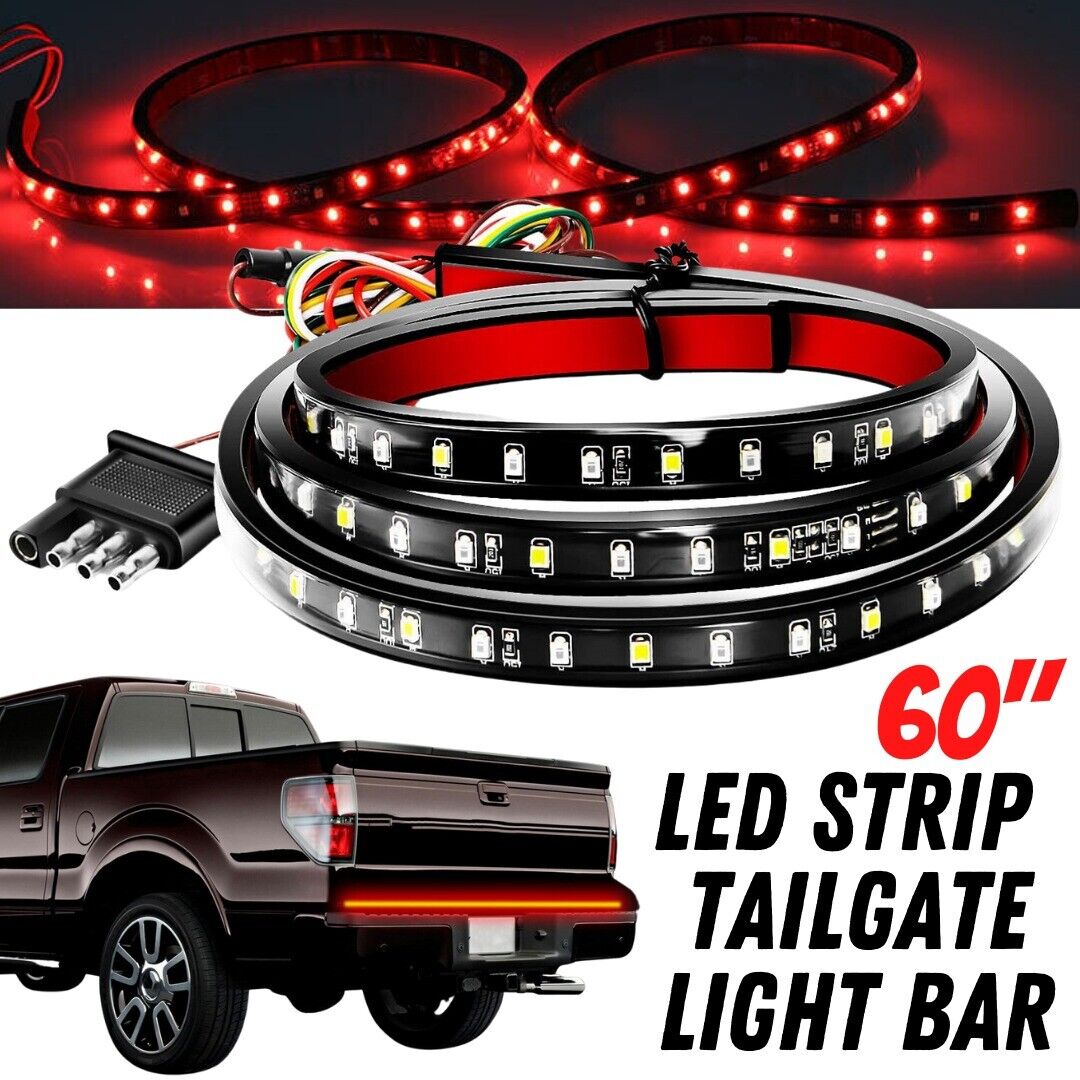 60 LED Strip Tailgate Light Bar Reverse Brake Signal For Chevy Ford Dodge Truck