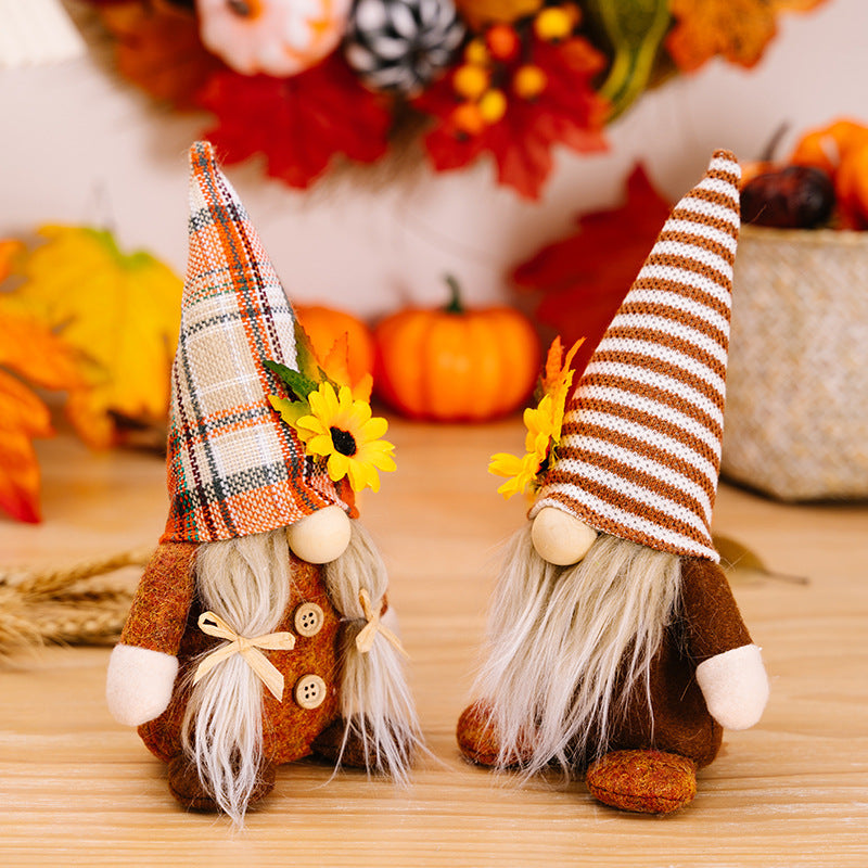 Thanksgiving Decorations Faceless Doll Floor Decoration Harvest Festival