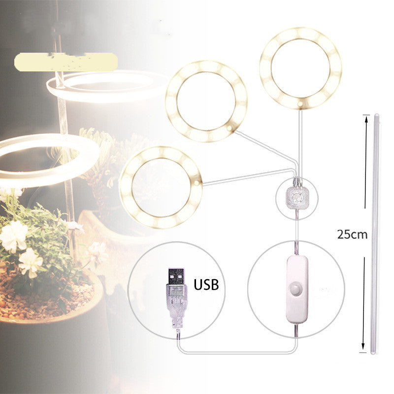 Luz LED de cultivo de espectro completo, lámpara de cultivo Phyto, lámpara USB Phyto para iluminación de crecimiento de plantas para plantas de interior