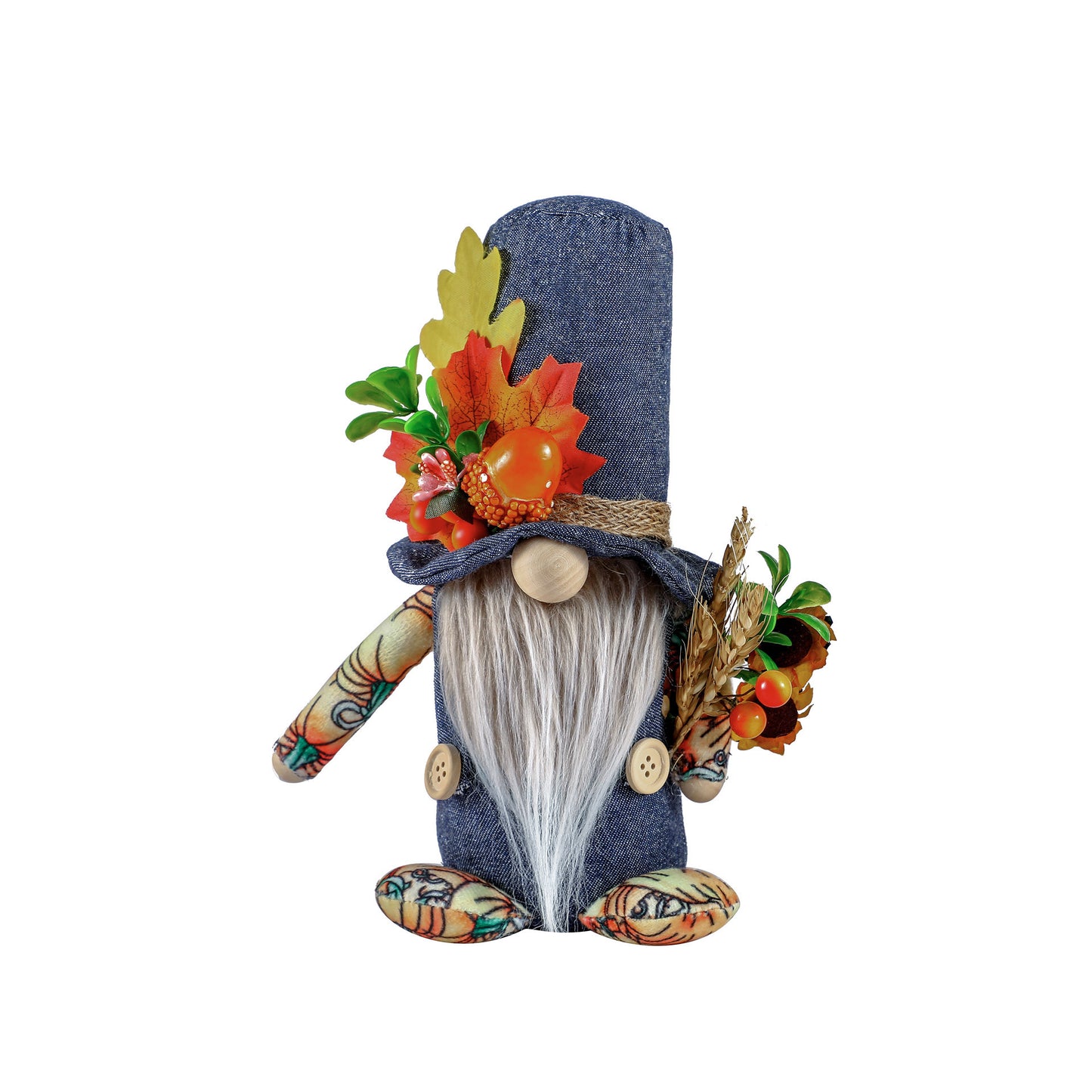 Pumpkin Maple Leaf Faceless Dwarf  Thanksgiving Autumn Cowboy Rudolf Doll Ornaments