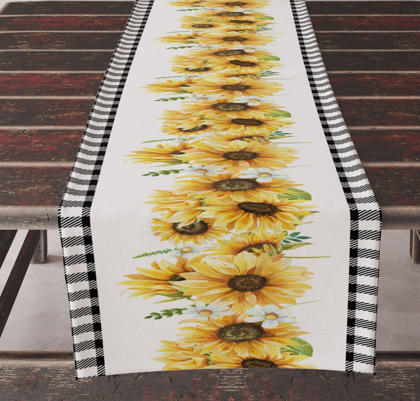 Spring And Summer Sunflower Printing Table Runner Summer Lemon Flower