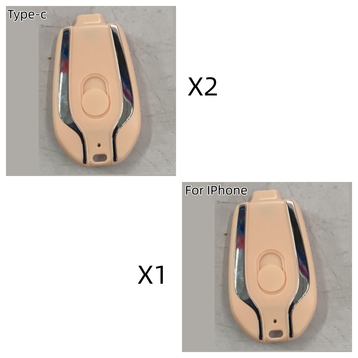 1500mAh 迷你电源应急 Pod 钥匙扣充电器，带 Type-C 超紧凑迷你电池组快速充电备用移动电源