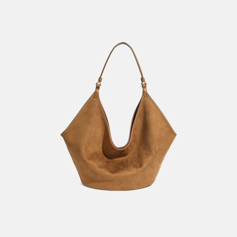 Bolso de hombro de cuero suave de gran capacidad de moda para mujer