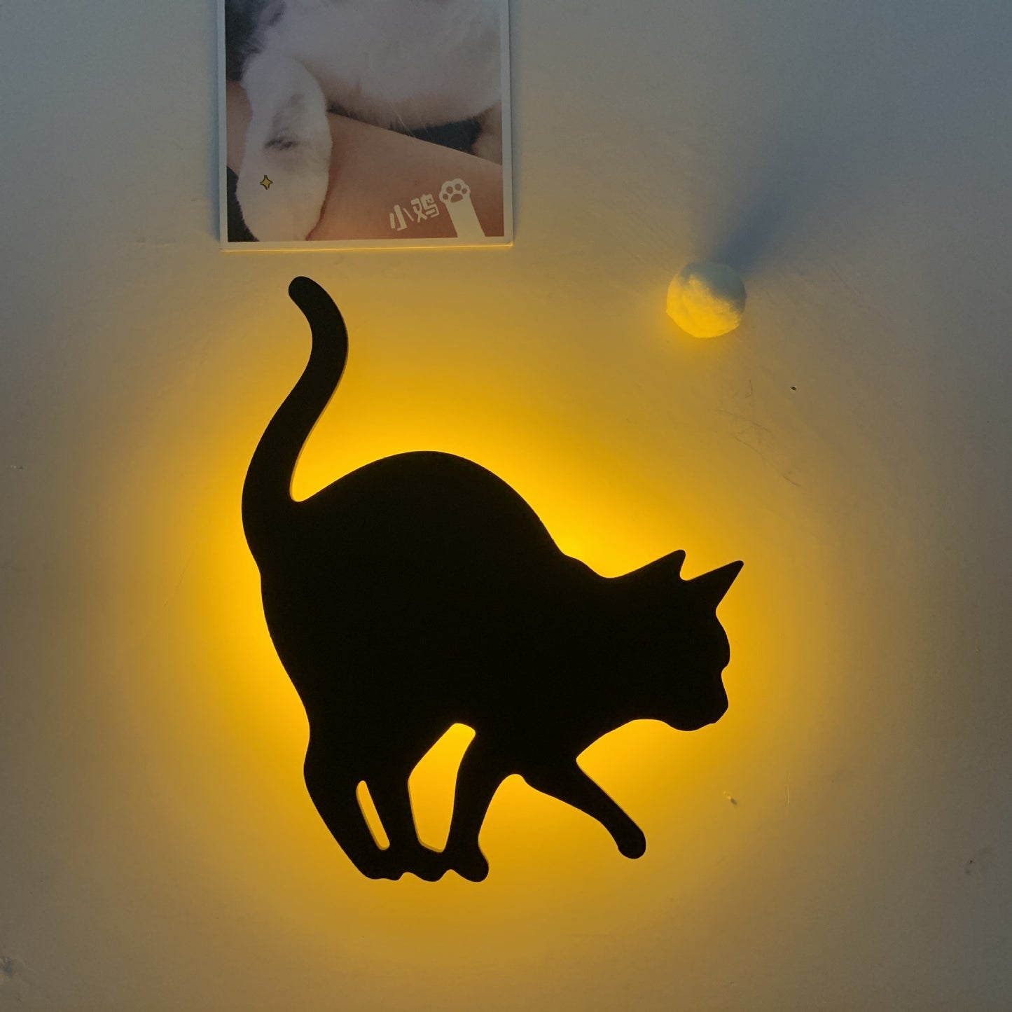 LED Animal Dog Cat Night Light Kitten Smart Sound Sensor Control Wall Lamp Home Corridor Balcony Night Lamp Baby Kids Sleep Lamp