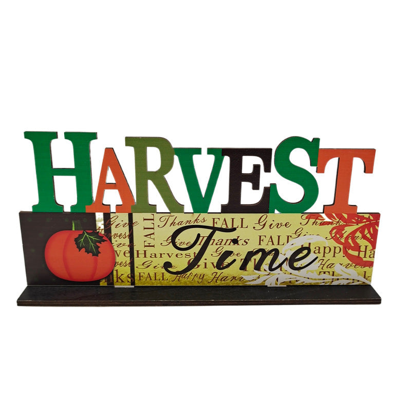 Thanksgiving Wooden Fall Signs Table Decorations Harvest Party Fall Table Centerpieces Autumn Wood Ornaments For Dining Table