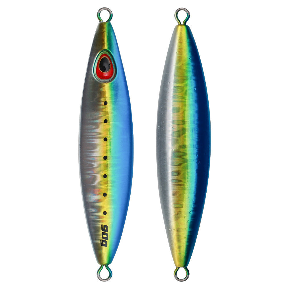 60g 90g UV Luminous Sea Fishing Slow Rocking Iron Plate Boat Lure