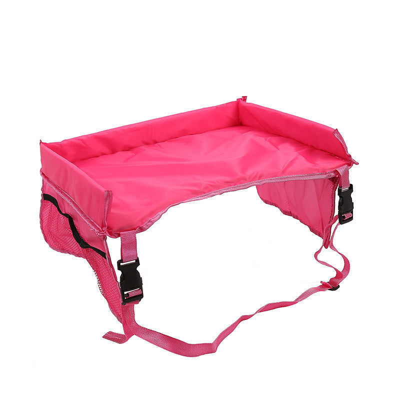 Mesa con bandeja para juguetes impermeable para niños montada en un vehículo