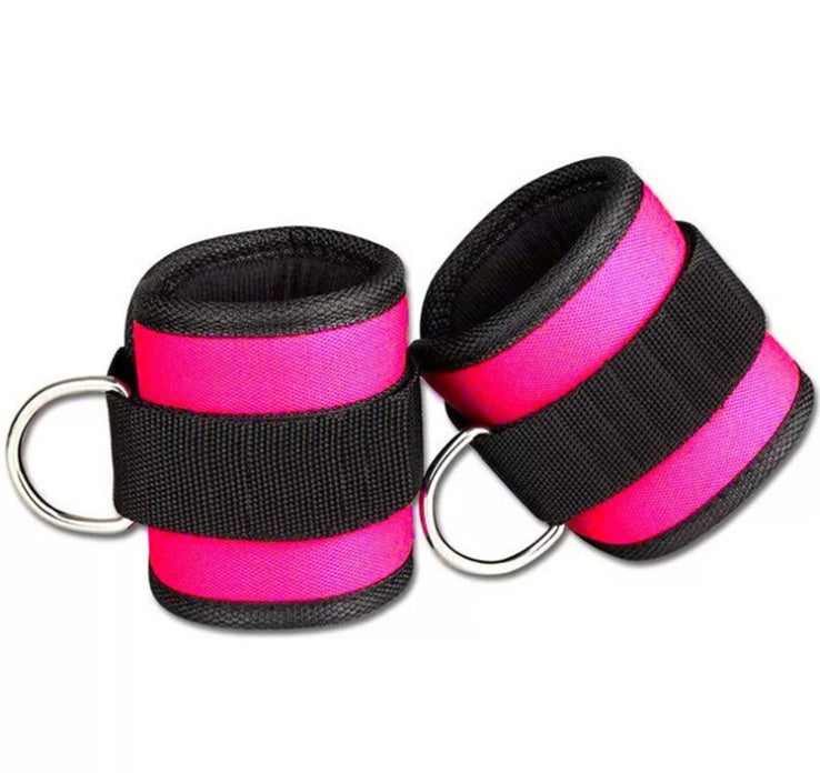 New D-ring Ankle Strap Buckle Adjustable Ankle Weights Gym Leg Ankle Cuffs Power Weight Lifting Fitness Rope 1/2PC