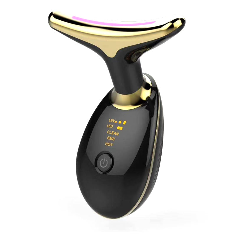 EMS Thermal Neck Lifting And Tighten Massager Electric Microcurrent Wrinkle Remover LED Photon Face Beauty Device For Woman