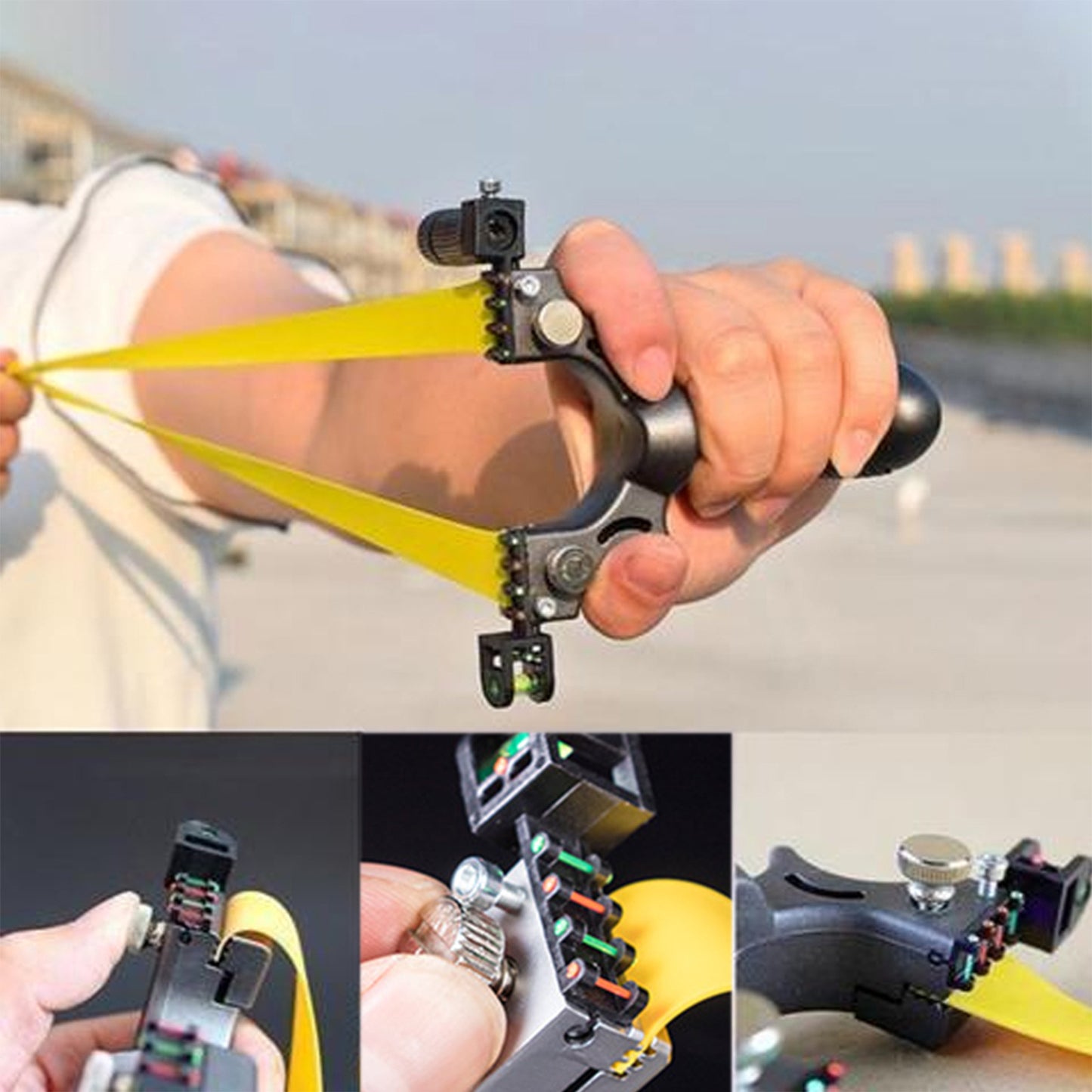 Aiming Light Flat Rubber Band Slingshot Outdoor Shooting Equipment