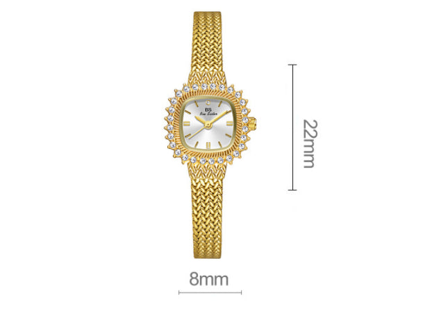 Mini reloj retro Lucky Small Square de trigo