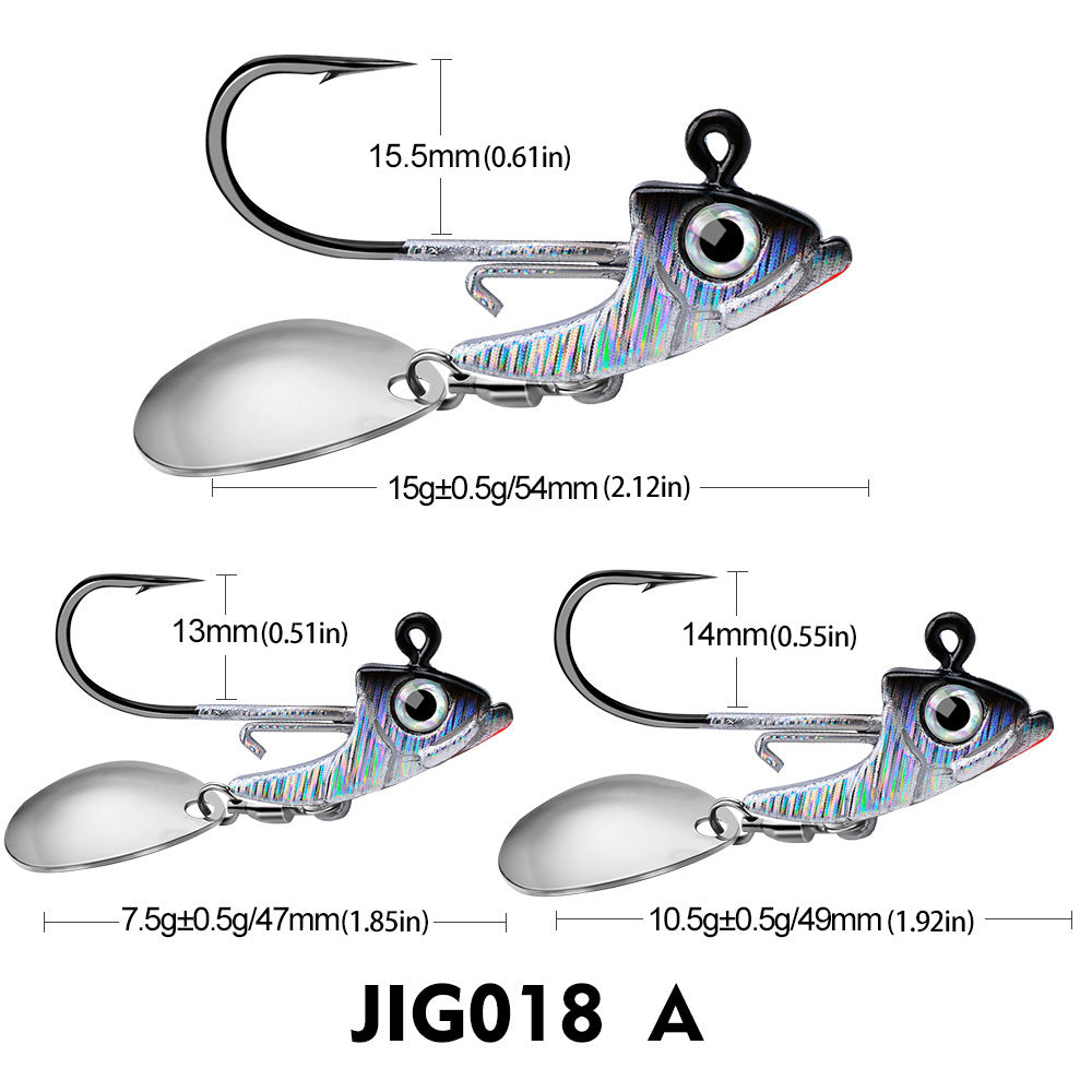 Jig Hook Soft Fish Counterweight Avoid Hanging Bottom Fishing Accessories