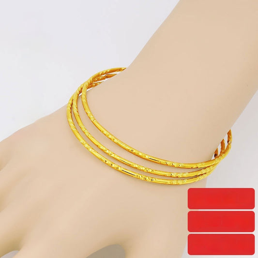 Alluvial Gold Bracelet Women's Non-fading Fine Circle