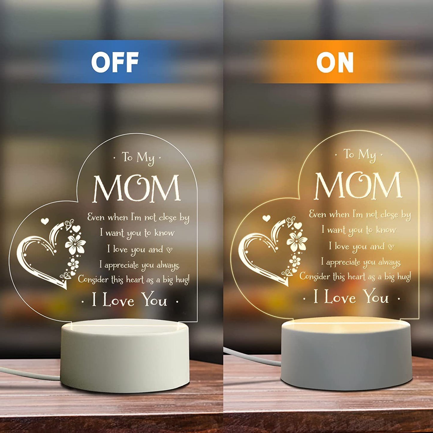 Thanksgiving Gift For Mom Acrylic Night Light