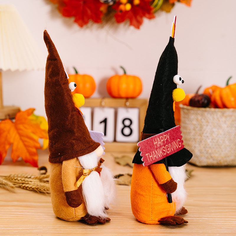 New Thanksgiving Home Decorations Thanksgiving Turkey Doll Ornaments