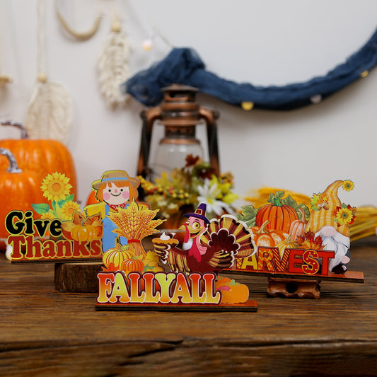 Thanksgiving DIY Wooden Letter Ornaments