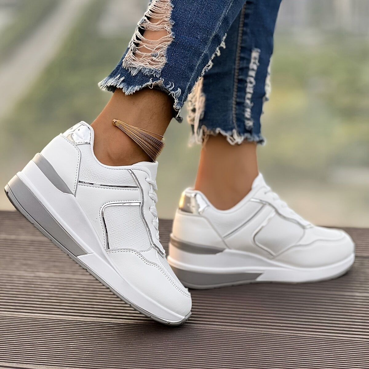 Fashion Wedge Platform Leisure Sports Women's Thin Shoes