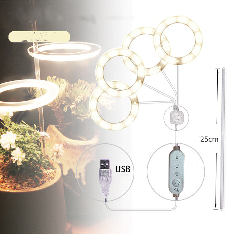 Luz LED de cultivo de espectro completo, lámpara de cultivo Phyto, lámpara USB Phyto para iluminación de crecimiento de plantas para plantas de interior