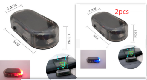 Luz de advertencia antirrobo de simulación solar.