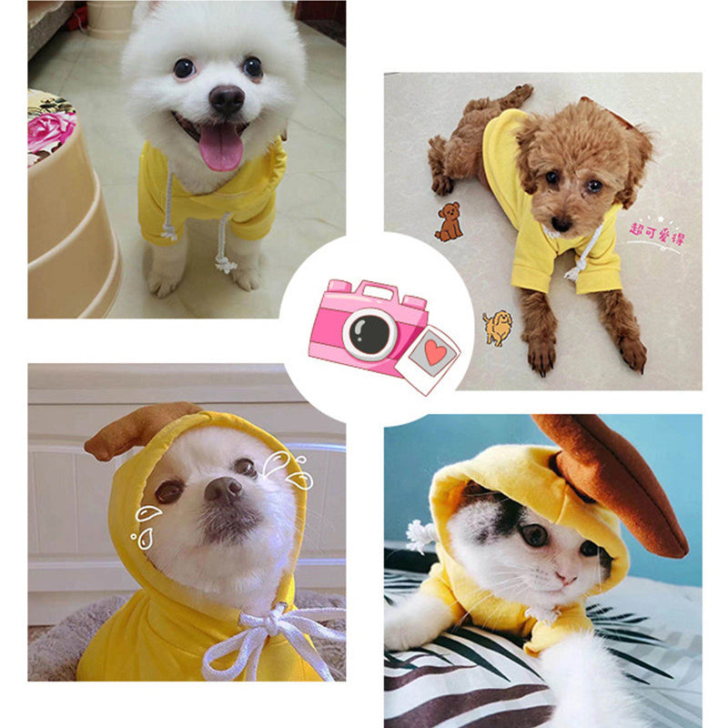 Cute Fruit Dog Clothes For Small Dogs Hoodies Winter Warm Fleece Pet Clothing Puppy Cat Costume Coat For French Chihuahua Outfit