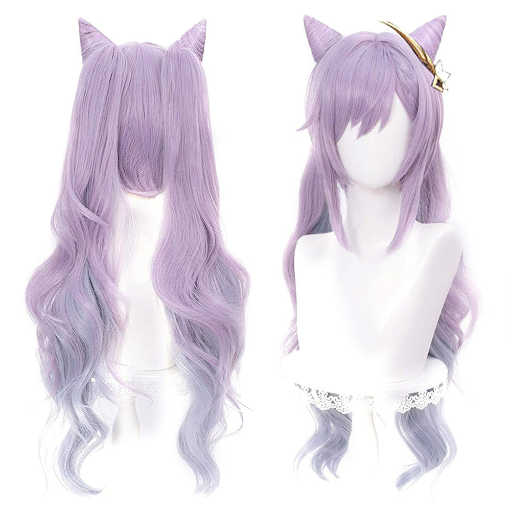 Wig T Color Gradient Double Horn Shape