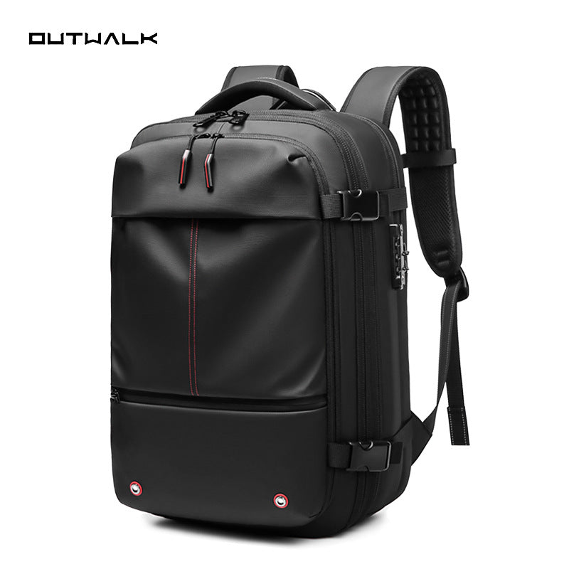 Mochila de viaje para hombre, bolsa de ordenador multifunción de negocios, mochila de gran capacidad de compresión al vacío