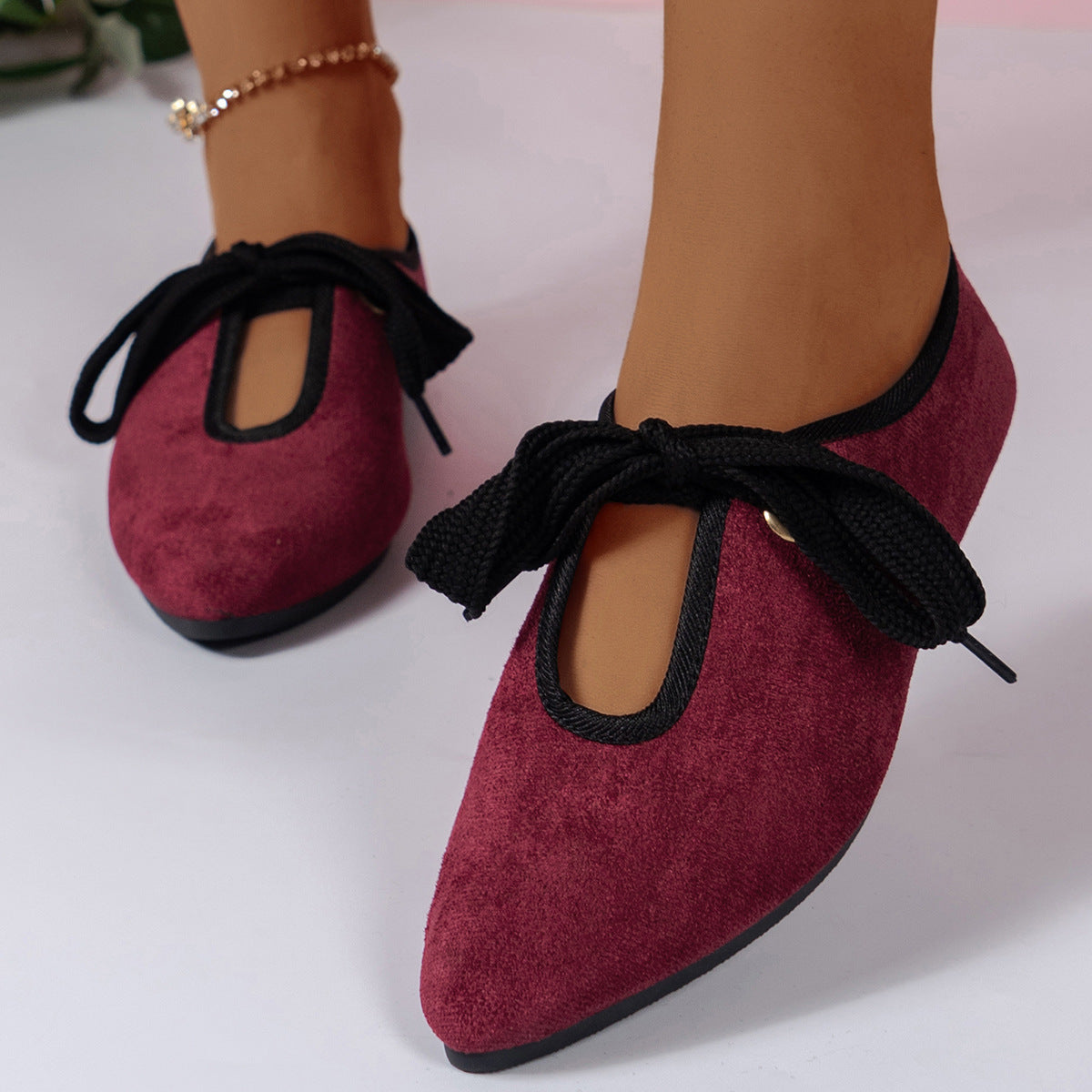 Low-cut Pumps Flat Casual Shoes Bow