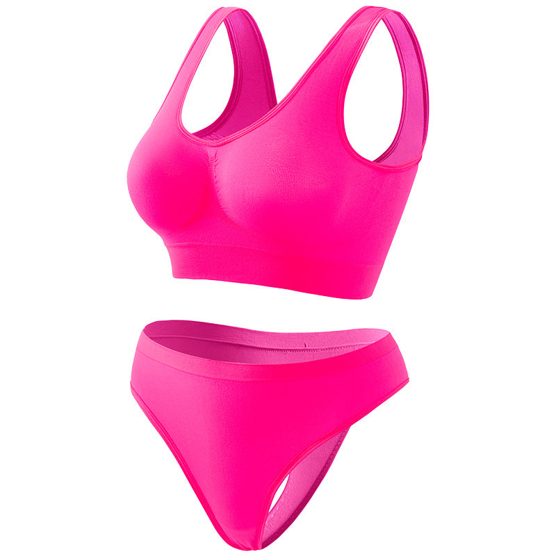 Ropa interior de yoga para mujer Push Up de pecho pequeño y fino