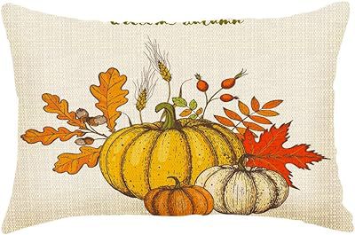 Cross-border Autumn Pumpkin Thanksgiving Pillow Cover Waist Pad Family 30x50cm Without Core