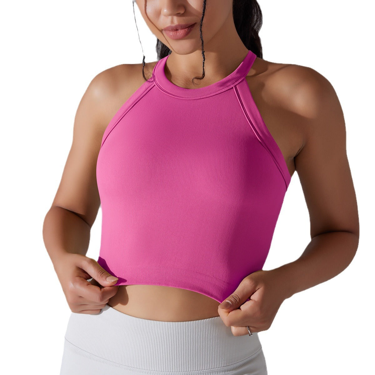 Women's Knitted Candy Yoga Breathable Top