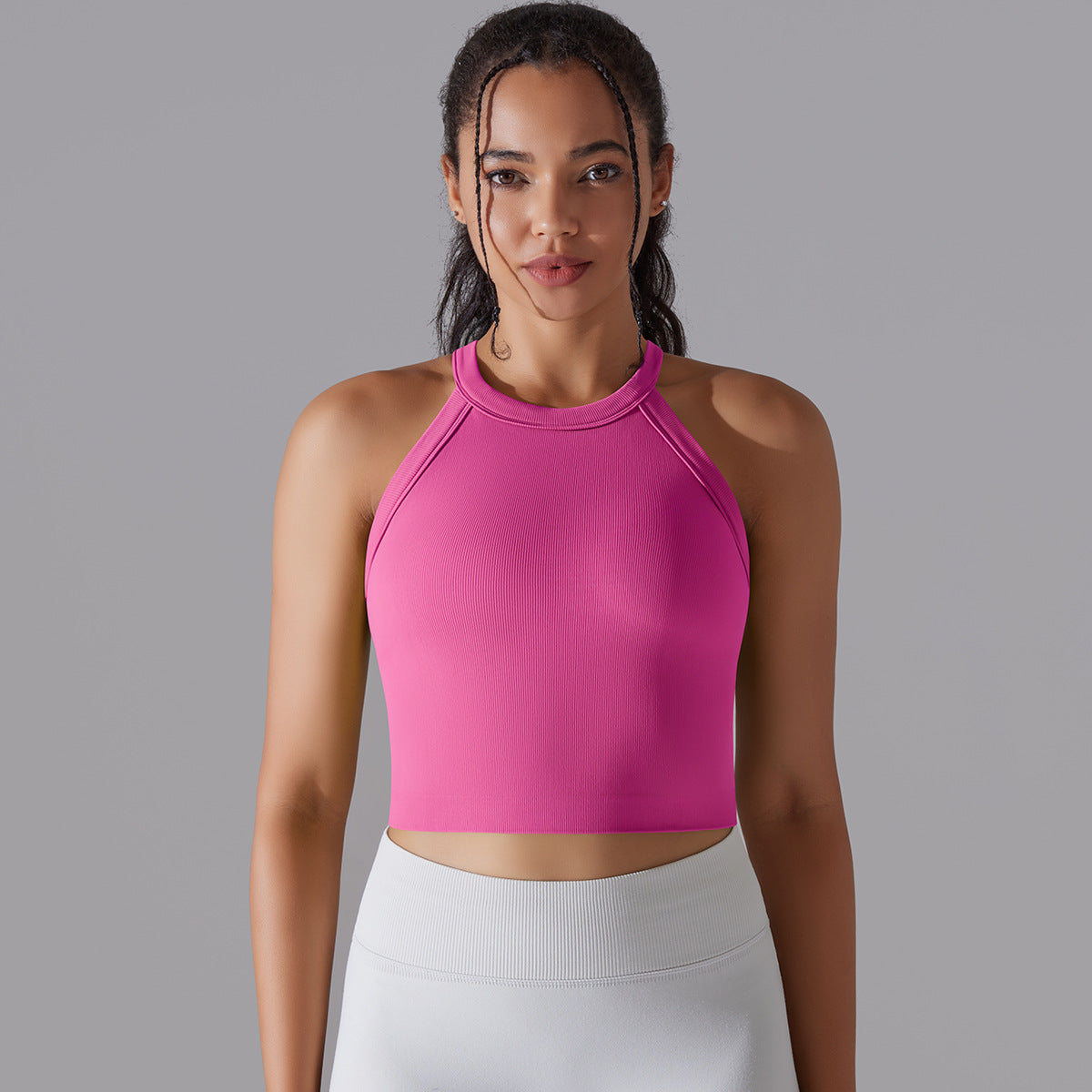 Women's Knitted Candy Yoga Breathable Top