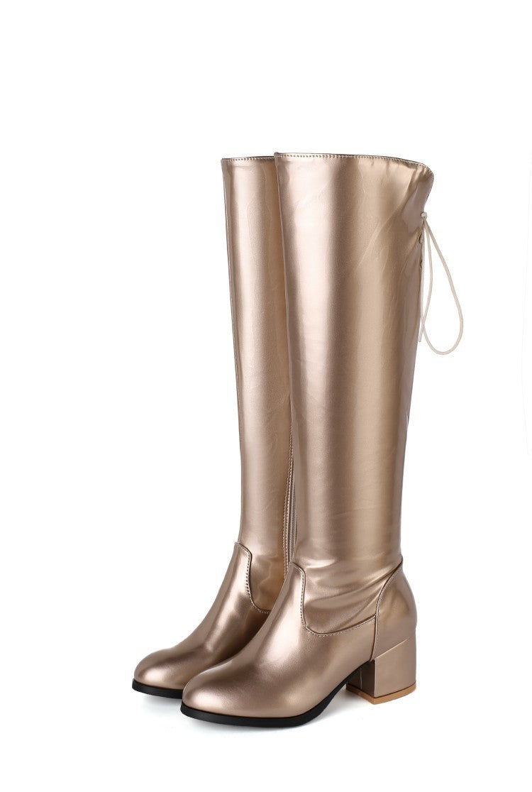 Women's High Boots Silver Performance Stage Boots