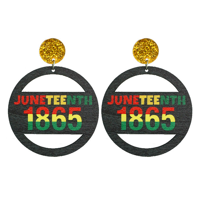 Black Liberation Day African Women High Profile Large Earrings