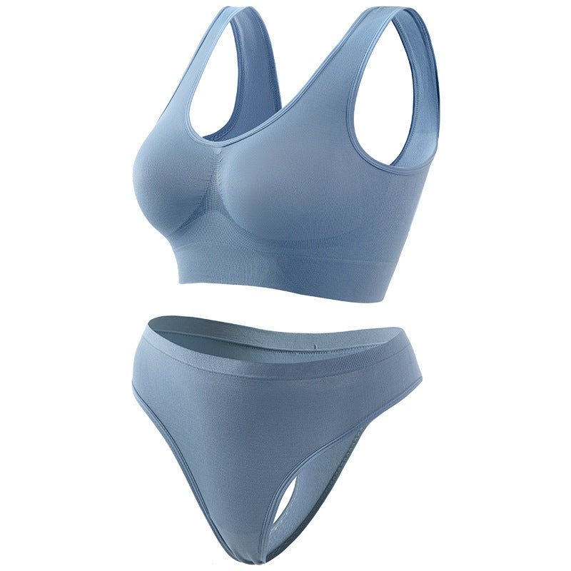 Ropa interior de yoga para mujer Push Up de pecho pequeño y fino