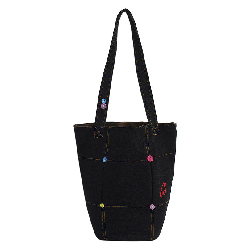 Bolso de hombro de mezclilla de gran capacidad de moda casual para mujer