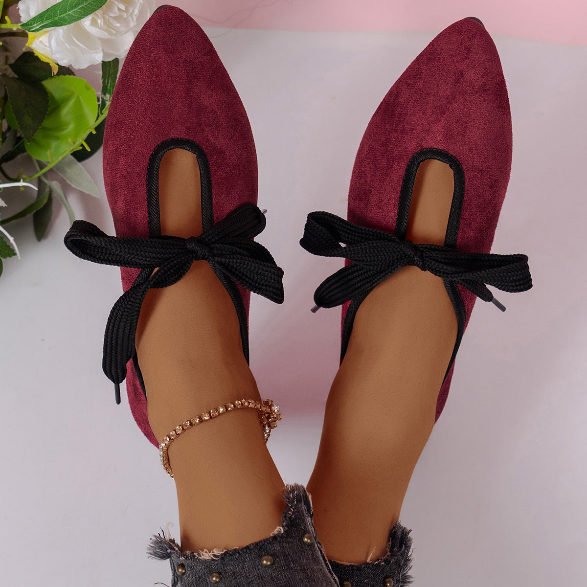 Low-cut Pumps Flat Casual Shoes Bow