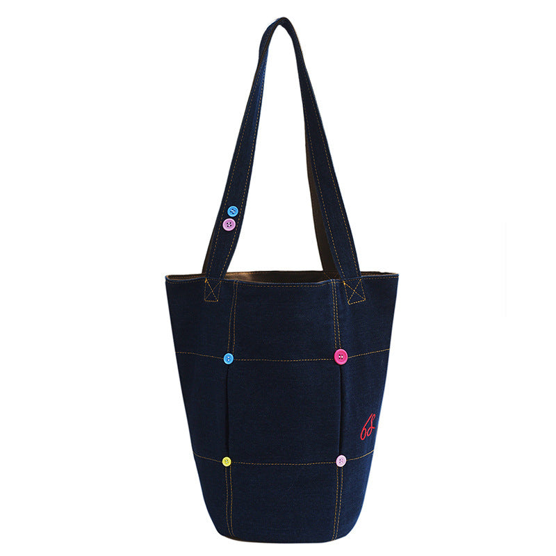 Bolso de hombro de mezclilla de gran capacidad de moda casual para mujer