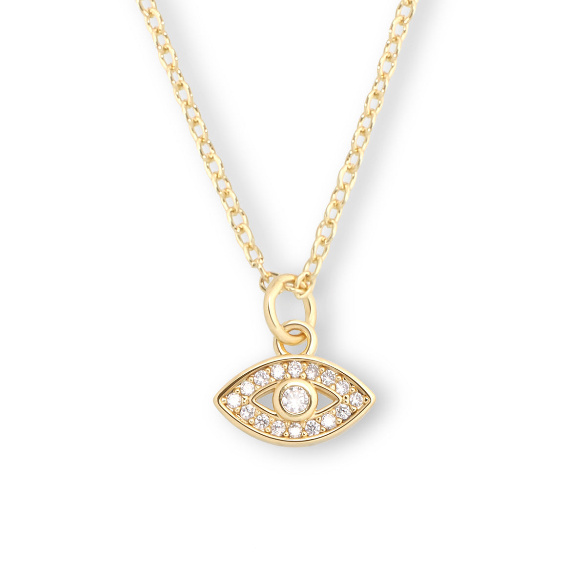 Copper Plated Gold Zircon Extended Chain Necklace